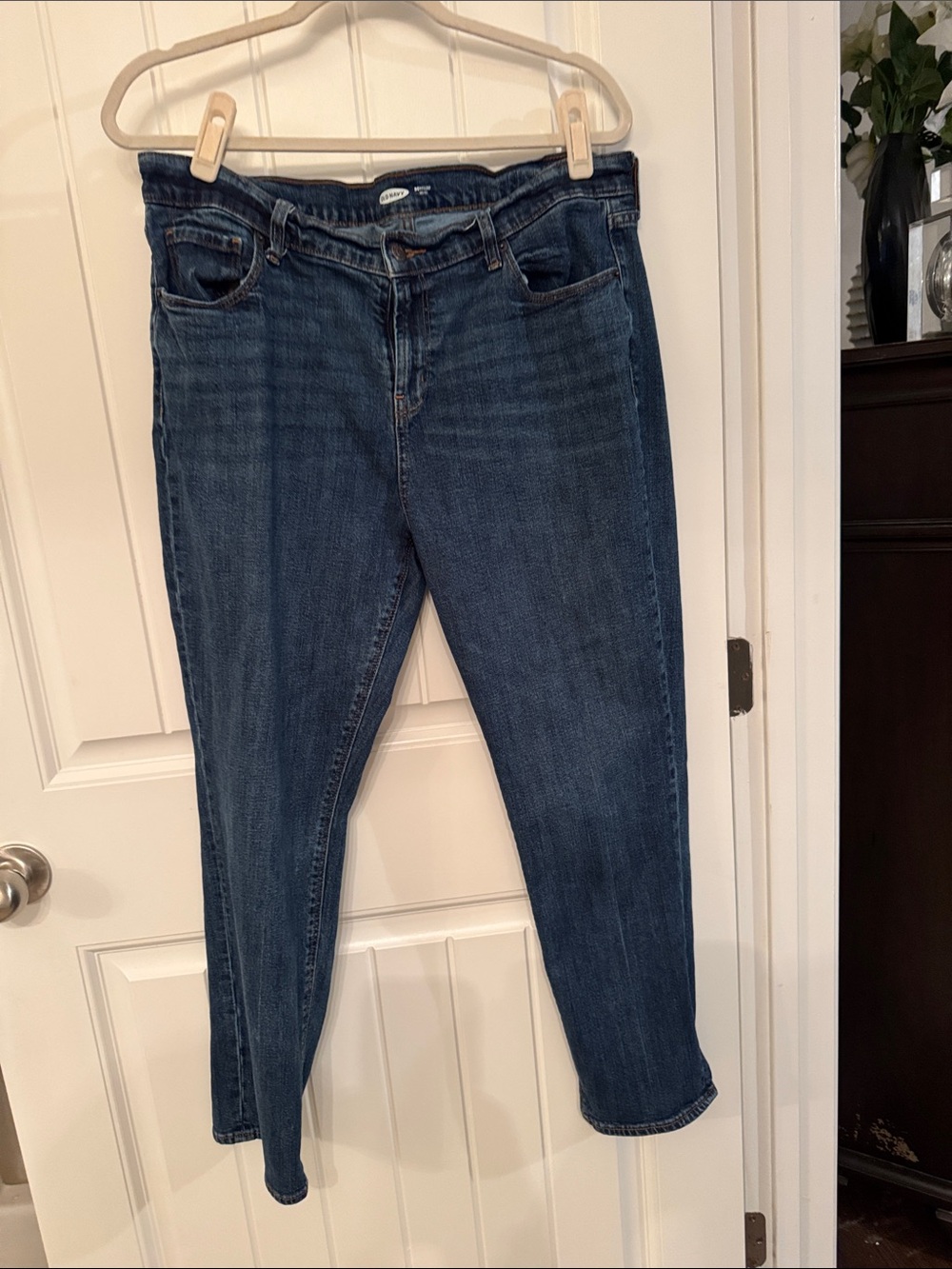 Old Navy Dark Blue Ankle Crop Slim Jeans